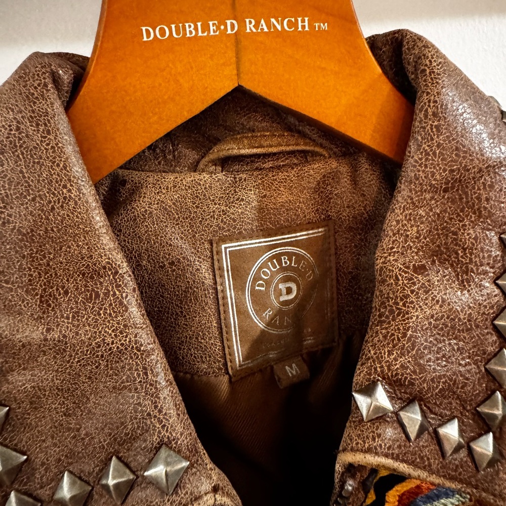 Double D Ranch Fringe Jacket with Embroidery and studs Medium - Picture 6 of 8